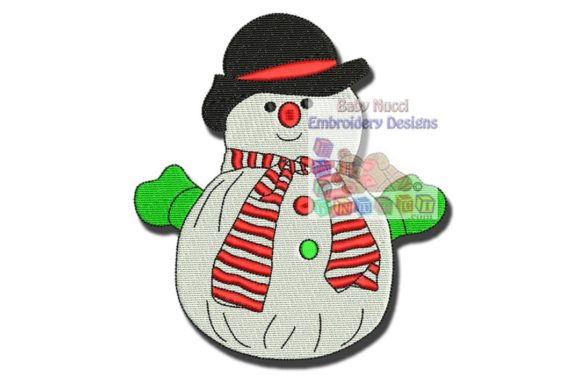 BN Snowman: A Charming Embroidery Design for Holiday Gifts