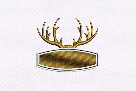 Elegant Elk Horn Embroidery Design