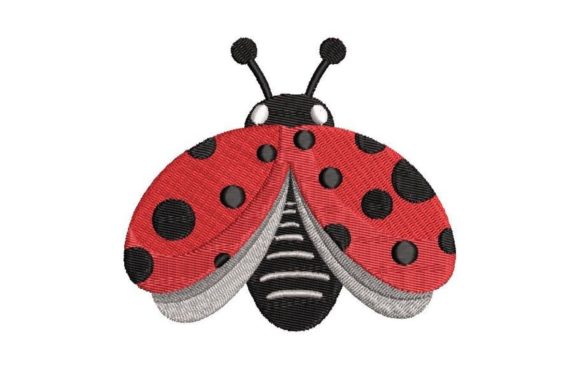 Flying Ladybug: A Charming Embroidery Design for Gifts
