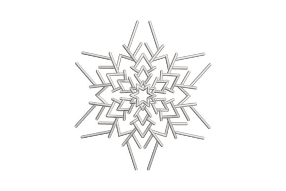 Geometric Snowflake: A Modern Twist for Holiday Embroidery