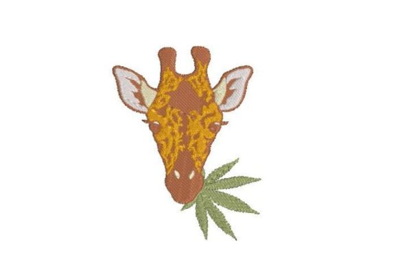 Giraffe with Marijuana Leaf: A Chill Embroidery Review