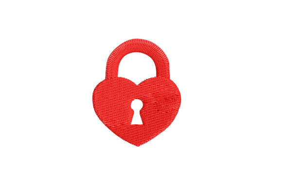 Heart Padlock: A Romantic Embroidery Design for Gifts