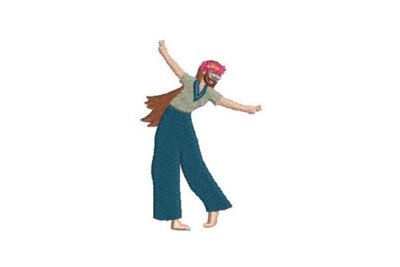 Hippie Man: A Joyful Embroidery Design for Handmade Gifts