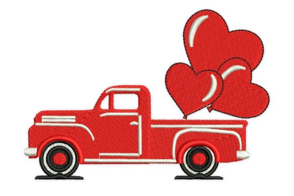 Vintage Valentine s Day Truck: A Charming Embroidery Review